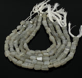 Gray Moonstone Nugget Beads, Moonstone Gemstone Beads, Jewelry Supplies, Wholesale Bulk Beads, 9x6mm - 12x9mm, 10” Strand