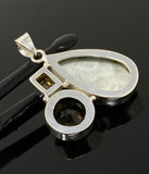 Gemstone Pendant - Larimar, Smokey Quartz and Citrine, Bohemian Jewelry, Larimar Pendant, Sterling Silver Jewelry