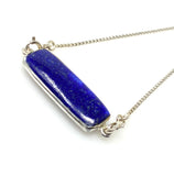 Lapis Lazuli Bar Gemstone Bracelet, Sterling Silver Adjustable Bolo Bracelet, AAA Quality Lapis Lazuli Bracelet, Gifts for Her