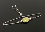 Yellow Sapphire Gemstone Bracelet, Sterling Silver Adjustable Bolo Bracelet, Layering Bracelet, Gifts for Her