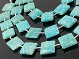 Amazonite Gemstone Beads, Peruvian Amazonite Beads, Jewelry Supplies, Wholesale Bulk Beads, 13.5mm -14mm, 8.25" Strand