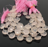 Rose Quartz Gemston Beads, Jewelry Supplies, Wholesale Bulk Beads, 14mm -14.5mm, 7.5” Strand