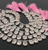 Rose Quartz Gemston Beads, Jewelry Supplies, Wholesale Bulk Beads, 14x10mm, 8” Strand