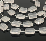 Rose Quartz Gemston Beads, Jewelry Supplies, Wholesale Bulk Beads, 14x10mm - 14.5x10.5mm, 8” Strand