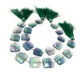 Natural Fluorite Beads, Gemstone Beads, Jewelry Supplies, Wholesale Bulk Beads, 13.5 - 14mm, 8” Strand