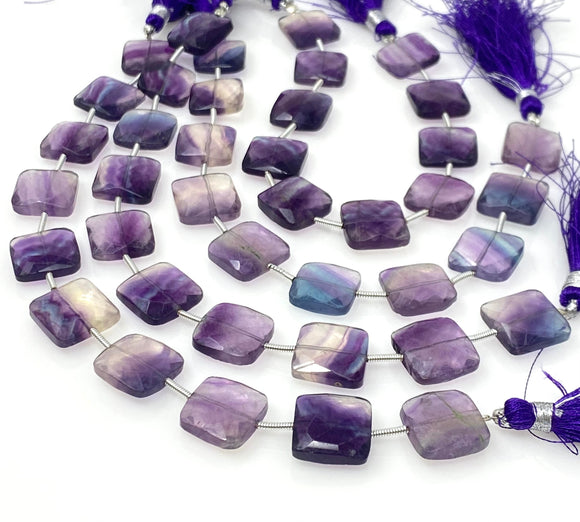 Natural Fluorite Beads, Gemstone Beads, Jewelry Supplies, Wholesale Bulk Beads, 14x14mm, 8” Strand