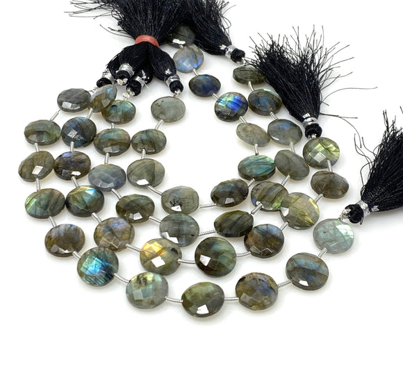 14mm Natural Labradorite Gemstone Beads, Bulk Wholesale Beads, Jewelry Supplies , 7.75” Strand