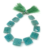 Amazonite Gemstone Beads, Peruvian Amazonite Beads, Jewelry Supplies, Wholesale Bulk Beads, 13.5mm -14mm, 8.25" Strand