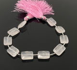 Rose Quartz Gemston Beads, Jewelry Supplies, Wholesale Bulk Beads, 14x10mm - 14.5x10.5mm, 8” Strand