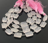 Rose Quartz Gemston Beads, Jewelry Supplies, Wholesale Bulk Beads, 14x10mm - 14.5x10.5mm, 8” Strand