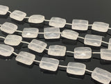 Rose Quartz Gemston Beads, Jewelry Supplies, Wholesale Bulk Beads, 14x10mm - 14.5x10.5mm, 8” Strand