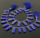 Natural Lapis Lazuli Gemstone Beads, Bulk Wholesale Beads, Jewelry Supplies, 24x9mm - 24.5x9.5mm, 7.75” Strand