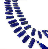 Natural Lapis Lazuli Gemstone Beads, Bulk Wholesale Beads, Jewelry Supplies, 24x9mm - 24.5x9.5mm, 7.75” Strand