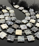 Dendrite Opal Gemstone Beads, Dendritic Opal Beads, Bulk Wholesale Beads, Jewelry Supplies, 13.5mm - 14mm