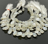 White Moonstone Beads, Gemstone Beads, Jewelry Supplies, Bulk Wholesale Beads, 13x9mm - 15x10mm