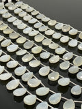 White Moonstone Beads, Gemstone Beads, Jewelry Supplies, Bulk Wholesale Beads, 13x9mm - 15x10mm