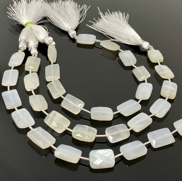 White Moonstone Beads, Gemstone Beads, Jewelry Supplies, Bulk Wholesale Beads, 13x9mm - 14x10mm