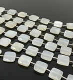 White Moonstone Beads, Gemstone Beads, Jewelry Supplies, Bulk Wholesale Beads, 13.5mm - 14mm