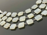 White Moonstone Beads, Gemstone Beads, Jewelry Supplies, Bulk Wholesale Beads, 13.5mm - 14mm