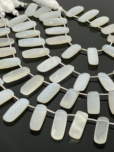 White Moonstone Bar Beads, Gemstone Beads, Jewelry Supplies, Bulk Wholesale Beads, 23x8mm - 24x9mm