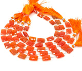Natural Carnelian Gemstone Beads, Jewelry Supplies, Bulk Wholesale Beads, 13x9mm - 15x10mm, 7.75” Strand