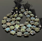 Natural Labradorite Gemstone Beads, Bulk Wholesale Beads, Jewelry Supplies , 13mm - 14mm