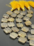 Golden Rutile Beads, Gemstone Beads, Jewelry Supplies for Jewelry Making, Wholesale Beads, Bulk Beads, 14mm- 15mm, 7.75” Strand