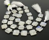 Rainbow Moonstone Beads, Moonstone Briolette Beads, Gemstone Beads, Bulk Wholesale Beads, 14x14mm - 14.5x14.5mm, 8” Strand