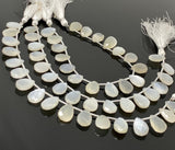 White Moonstone Beads, Gemstone Beads, Jewelry Supplies, Bulk Wholesale Beads, 13x9mm - 15x10mm