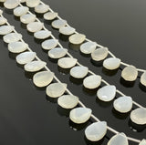 White Moonstone Beads, Gemstone Beads, Jewelry Supplies, Bulk Wholesale Beads, 13x9mm - 15x10mm