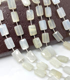 White Moonstone Beads, Gemstone Beads, Jewelry Supplies, Bulk Wholesale Beads, 13x9mm - 14x10mm