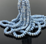 Blue Opal Beads, Gemstone Beads, Peruvian Opal Beads, 8mm - 11mm, 16” Strand