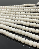 White Moonstone Silverite Beads, Shimmer Coated 3D Cube Beads, Gemstone Beads, Jewelry Supplies, Wholesale Bulk Beads, 7mm - 8mm, 8” Strand
