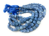 Blue Opal Gemstone Beads, 3D Cube Box Beads, Peruvian Blue Opal Beads, Wholesale Bulk Beads, 7.5” Strand