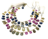 Natural Multi Sapphire Gemstone Beads, Multi Sapphire Beads, Jewelry Supplies, Bulk Wholesale Beads, 7.75” Strand