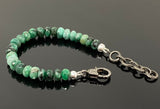Natural Emerald Gemstone Bracelet, Pave Diamond Adjustable Bracelet, Emerald Jewelry, May Birthstone