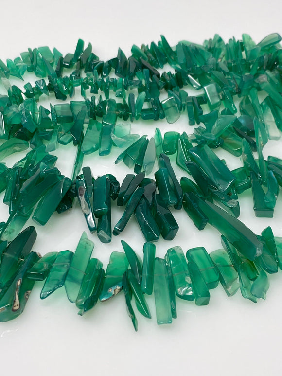 Natural Green Onyx Beads - Rough Polished , Gemstone Beads, Wholesale Beads, Bulk Beads, Jewelry Making for Jewelry Supplies, 8