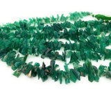 Natural Green Onyx Beads - Rough Polished , Gemstone Beads, Wholesale Beads, Bulk Beads, Jewelry Making for Jewelry Supplies, 8" Strand