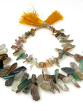 Natural Multi Gemstone Beads, Rough Polished Uncut Beads, Gemstone Beads, Jewelry Supplies, Wholesale Bulk Beads, 8" Strand