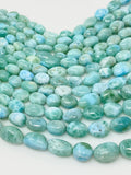 Larimar Beads, Gemstone Beads, Genuine Dominican Republic Larimar Beads - AAA Quality, JewelrySupplies, 8x7mm - 16x11mm