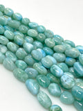 Larimar Beads, Gemstone Beads, Genuine Dominican Republic Larimar Beads - AAA Quality, JewelrySupplies, 8x7mm - 16x11mm