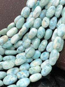 Larimar Beads, Gemstone Beads, Genuine Dominican Republic Larimar Beads - AAA Quality, JewelrySupplies, 8x7mm - 17x11mm