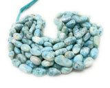 Larimar Beads, Gemstone Beads, Genuine Dominican Republic Larimar Beads - AAA Quality, JewelrySupplies, 8x7mm - 17x11mm