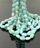 Larimar Beads, Gemstone Beads, Genuine Dominican Republic Larimar Beads - AAA Quality, JewelrySupplies, 8x7mm - 16x11mm