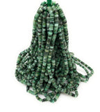 16" Natural Emerald Gemstone Beads, Smooth Emerald Heishi Tyre Beads, May Birthstone Jewelry Supplies