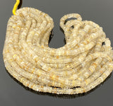 16" Golden Rutile Heishi Beads, Golden Rutile Tyre Shape Gemstone Beads, Jewelry Supplies, Bulk Wholesale Beads, AAA Quality