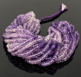 16” Amethyst Heishi Beads, Natural Gemstone Disc Beads, Wholesale Beads, Shaded Amethyst Beads, 5mm - 6mm