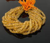 13” Natural Citrine Heishi Beads, Gemstone Wholesale Beads, Citrine Smooth Disc Beads