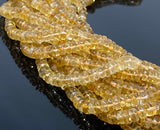13” Natural Citrine Heishi Beads, Gemstone Wholesale Beads, Citrine Smooth Disc Beads