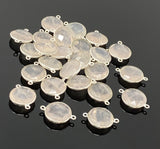 13 Pcs Rose Quartz Connector, Gemstone Connectors, Wholesale Bulk Jewelry Supplies, 21x15.5mm - 22x16mm